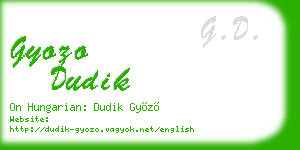 gyozo dudik business card